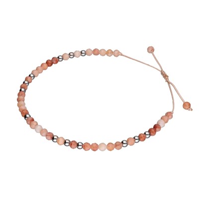 Bransoletka ze stali szlachetnej z awenturynem zaciągana