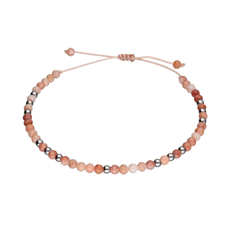 Bransoletka ze stali szlachetnej z awenturynem zaciągana