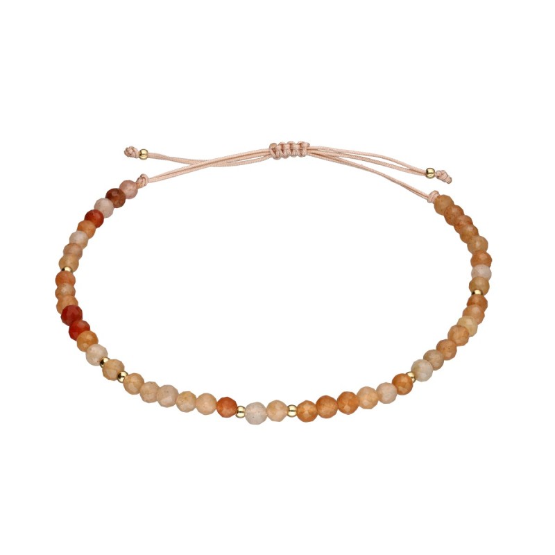 Bransoletka ze stali szlachetnej z kamieniem słonecznym