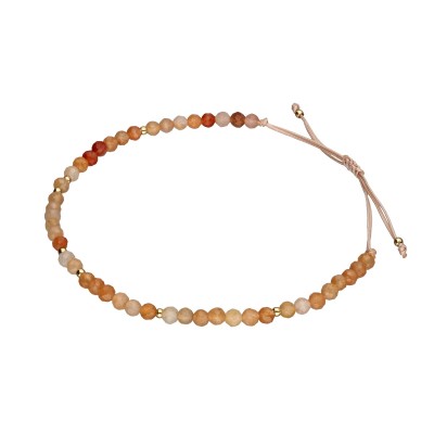 Bransoletka ze stali szlachetnej z kamieniem słonecznym