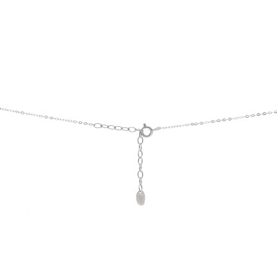 Naszyjnik srebrny z zielonym agatem