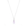 Naszyjnik srebrny z ametystem w kształcie kropli