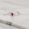 Pierścionek srebrny z rubinem