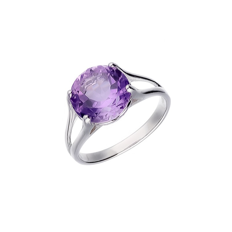 Pierścionek srebrny z ametystem