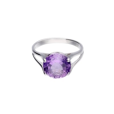 Pierścionek srebrny z ametystem