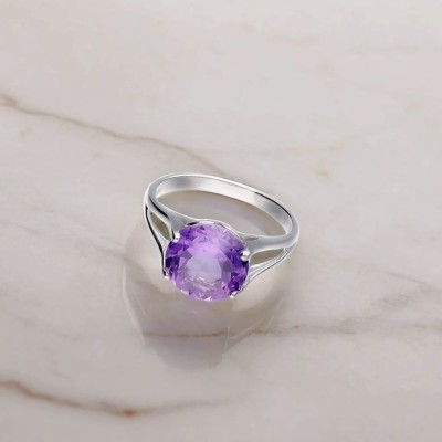 Pierścionek srebrny z ametystem
