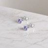 Kolczyki srebrne z tanzanitem na sztyft - kolekcja Rhapsody