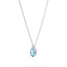 Naszyjnik srebrny z topazem oraz cyrkonią