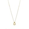 Naszyjnik ze stali szlachetnej złocony z zawieszka w kształcie podkowy