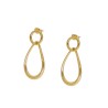 Kolczyki złocone ze stali szlachetnej z w kształcie łezki