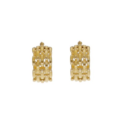 Kolczyki złocone ze stali szlachetnej ażurowe koła