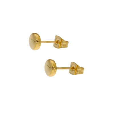 Kolczyki złocone ze stali szlachetnej pinezki