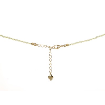 Naszyjnik ze stali szlachetnej z oliwinem