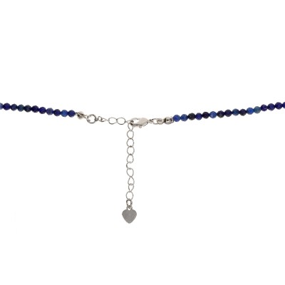 Naszyjnik złocony ze stali szlachetnej lapis lazuli