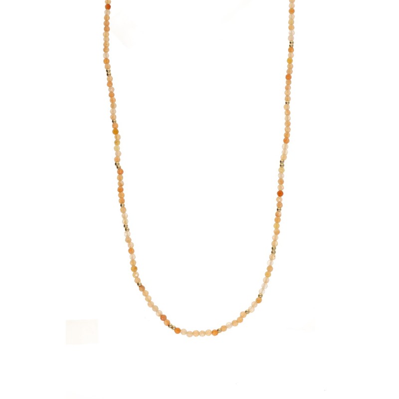 Naszyjnik ze stali szlachetnej z awenturynem