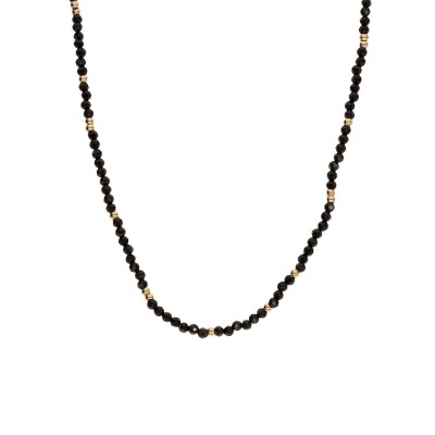 Naszyjnik ze stali szlachetnej z turmalinem