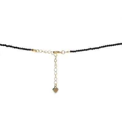 Naszyjnik ze stali szlachetnej z turmalinem