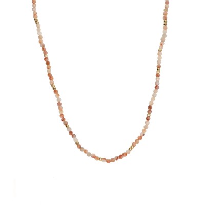 Naszyjnik ze stali szlachetnej z agatem