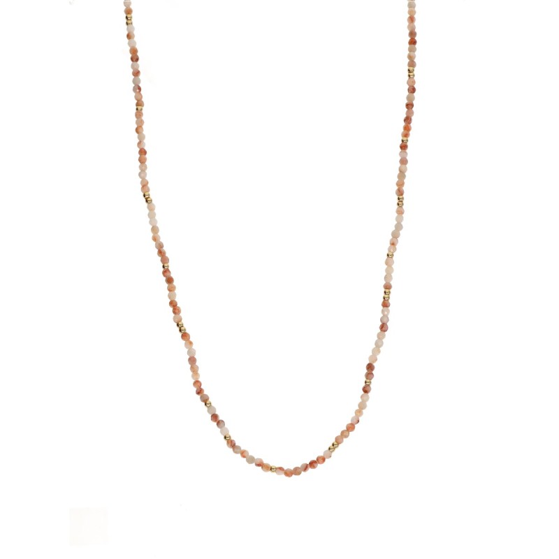 Naszyjnik ze stali szlachetnej z agatem