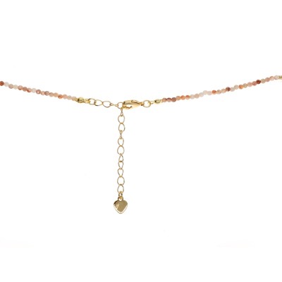 Naszyjnik ze stali szlachetnej z agatem