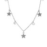 Naszyjnik srebrny z gwiazdkami i cyrkoniami