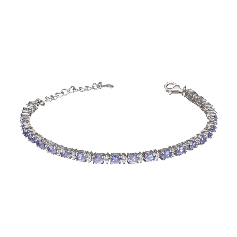 Bransoletka srebrna z tanzanitem