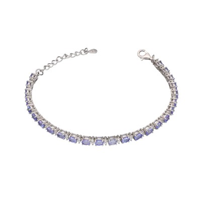 Bransoletka srebrna z tanzanitem