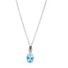 Naszyjnik srebrny z topazem swiss blue - rhapsody