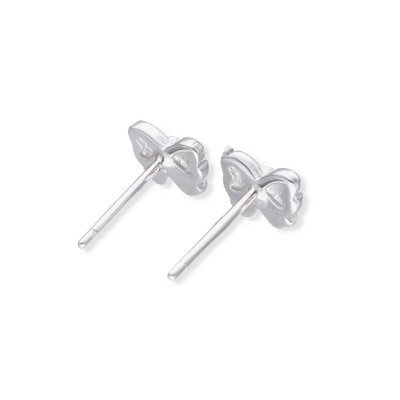 Kolczyki srebrne kokardki na sztyft