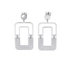 Kolczyki srebrne na sztyft prostokąty  Roma