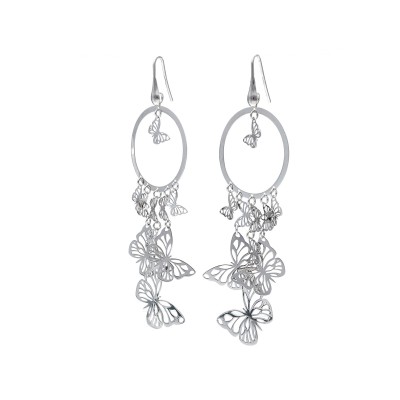 Kolczyki srebrne la farfalla