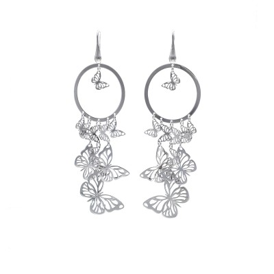 Kolczyki srebrne la farfalla