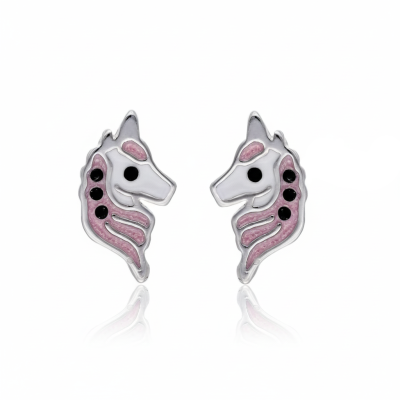 Kolczyki srebrne jednorożce...