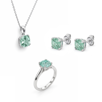 Komplet srebrny zawieszka...