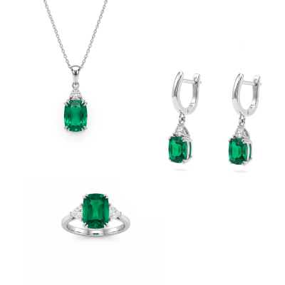 Komplet srebrny zawieszka...