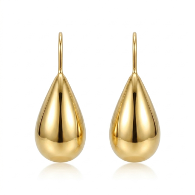 Kolczyki srebrne pozłacane krople