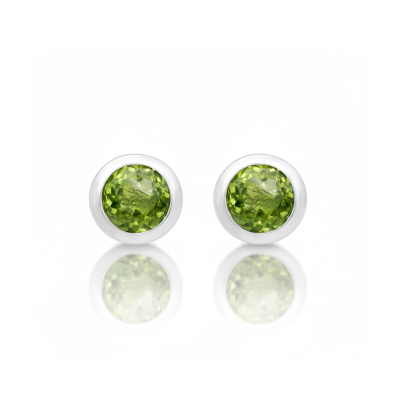 Kolczyki srebrne - peridot...