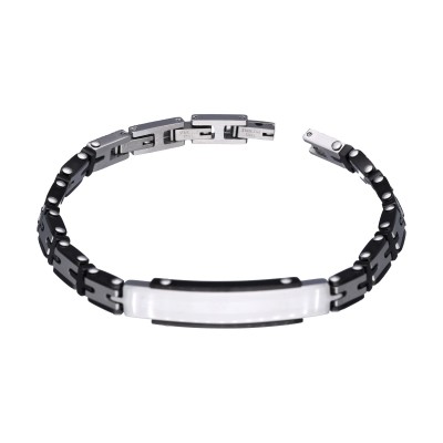 BRANSOLETKA MĘSKA STALOWA