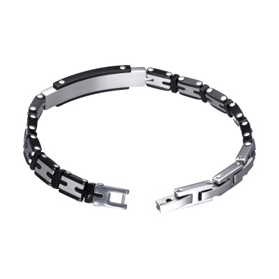 BRANSOLETKA MĘSKA STALOWA