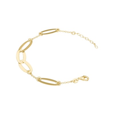 Bransoletka srebrna pozłacana  z owalnymi elementami