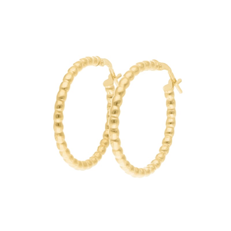 KOLCZYKI SREBRNE POZŁACANA NA WIDEŁKOWYM ZAPIĘCIU - KOŁA Z ZŁĄCZONYCH KULECZEK