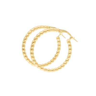 KOLCZYKI SREBRNE POZŁACANA NA WIDEŁKOWYM ZAPIĘCIU - KOŁA Z ZŁĄCZONYCH KULECZEK