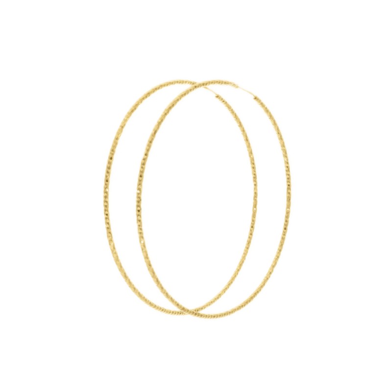 KOLCZYKI ZŁOCONE GRAWEROWANE KOŁA