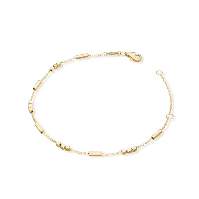 Bransoletka z żółtego złota z modnymi koralikami